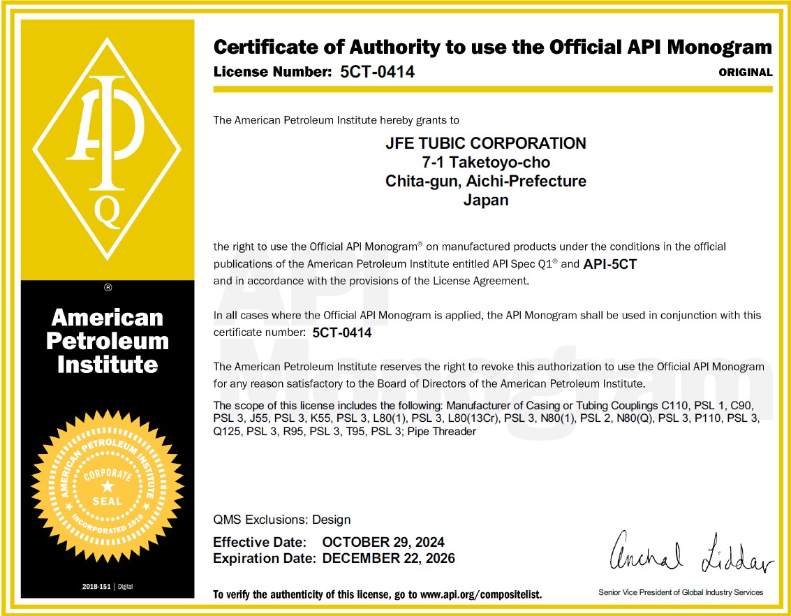 アメリカ石油協会（API）